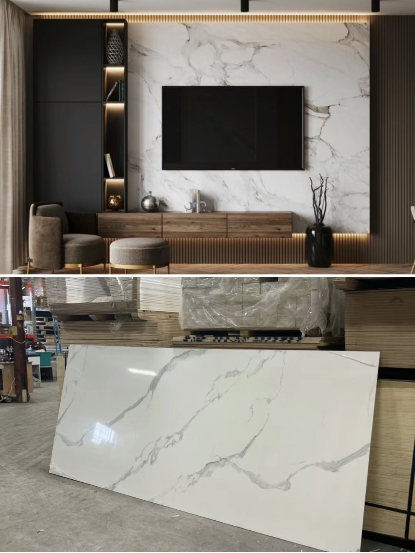 3D Marble infinite grain background wall panel